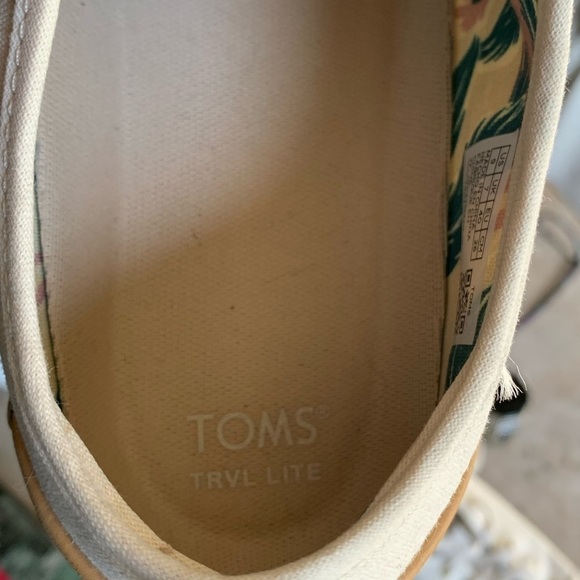 TOMS Birch Heritage Travel Lite Canvas Lace Up Sneaker Size 9 Natural Canvas - Picture 11 of 16